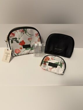 Ted Baker Cosmetic Bag gift Set 3 Piece NEW With Tags